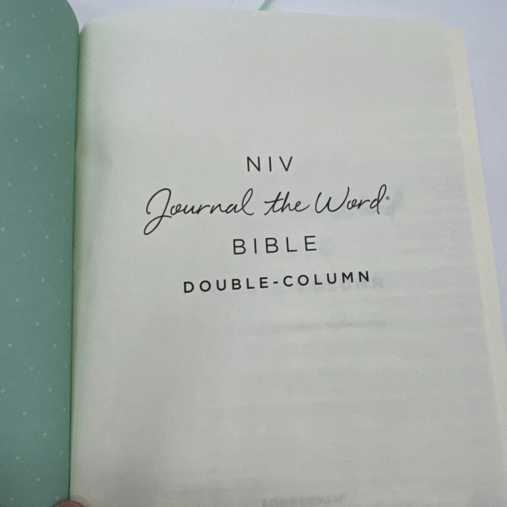 NIV Journaling Bible Double Column  Cloth over Board, Turquoise/Coral New